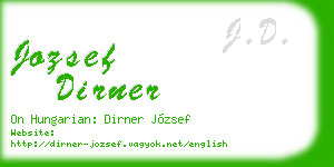 jozsef dirner business card